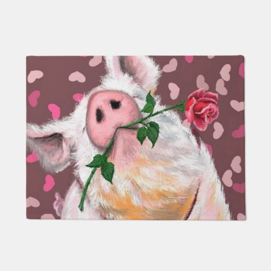 Gentleman Pig Funny Doormat Deurmat (Voorkant)