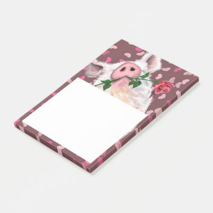 Gentleman Pig - Romantic - Funny - Post-it® Notes