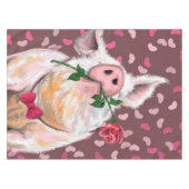 Gentleman Pig Tablecloth Romantic Funny Tafelkleed (Voorkant (Horizontaal))