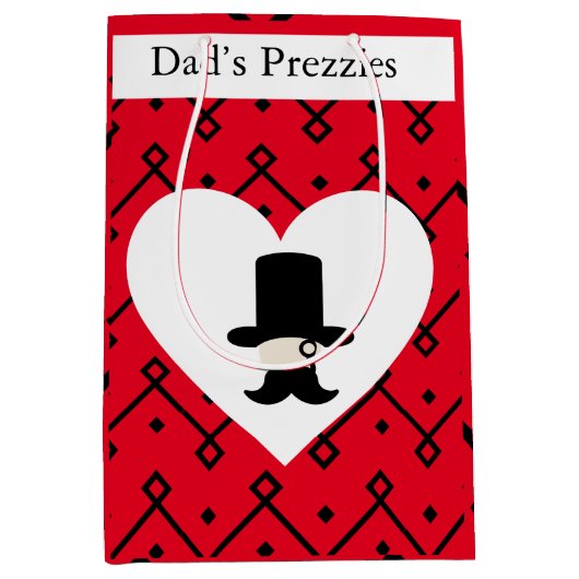 Gentleman’s bewerkbare Vaderdag Gift Bag Medium Cadeauzakje (Voorkant)