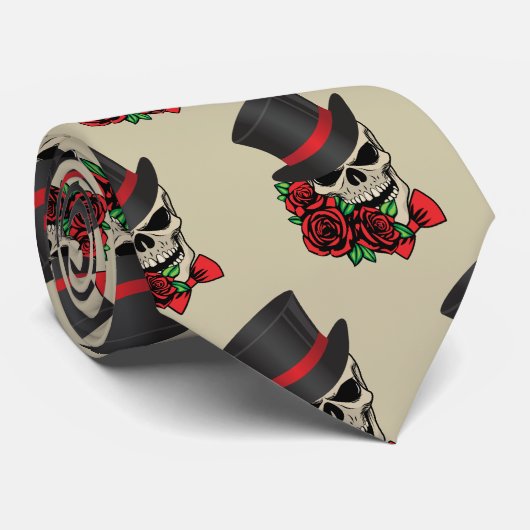 Gentleman Skull Stropdas (Opgerold)