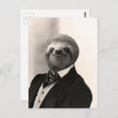 Gentleman Sloth #4 Briefkaart (Voorkant / Achterkant)