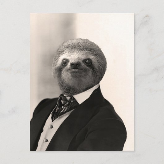 Gentleman Sloth #4 Briefkaart (Voorkant)