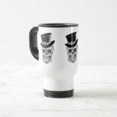 Gentleman Sugar Skull Reisbeker (Voorkant links)