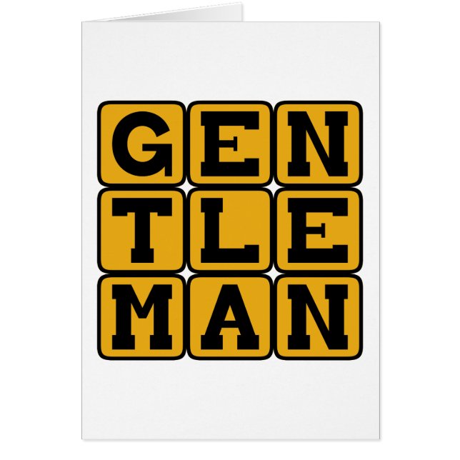 Gentleman, volwassen man (Voorkant)