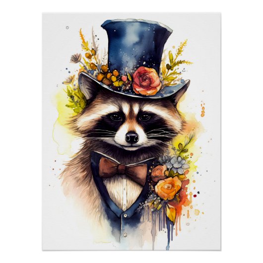 Gentleman Waschbär Perfect Poster (Voorkant)