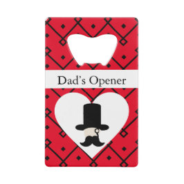 Gentleman's Editable Father Day Kredietkaart Flessenopener