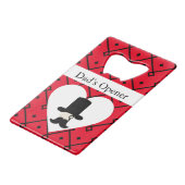 Gentleman's Editable Father Day Kredietkaart Flessenopener (Voorkant Gekanteld)