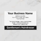 Gentleman's Hairdresser QR Code Visitekaartje (Voorkant)
