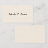 Gentleman's Victoriaans Calling Cards Contactkaartje (Voorkant / Achterkant)