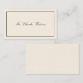 Gentleman's Victoriaans Calling Cards Contactkaartje (Voorkant / Achterkant)