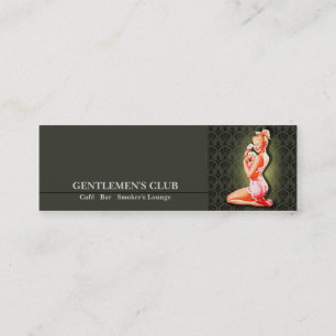 Gentlemen's Club - Kaart, zakenwereld, roeping Mini Visitekaartje