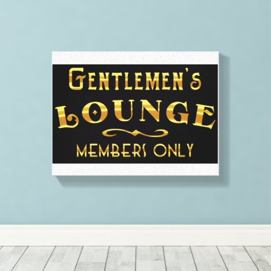Gentlemen's Lounge Canvas Afdruk (Insitu (Houten vloer))