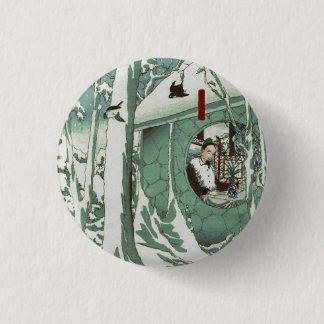 Gentoku die Komei in de sneeuw bezoekt (3:3) Ronde Button 3,2 Cm