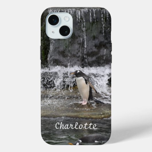 Gentoo Penguin & Friends Waterfall Zoo Schotland Case-Mate iPhone Case (Achterkant)
