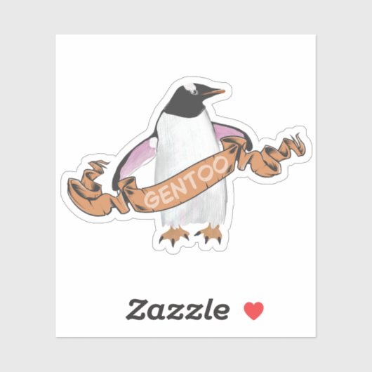 Gentoo penguin sticker (Vel)