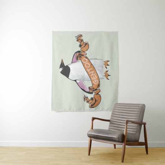 Gentoo penguin wandkleed (In situ)