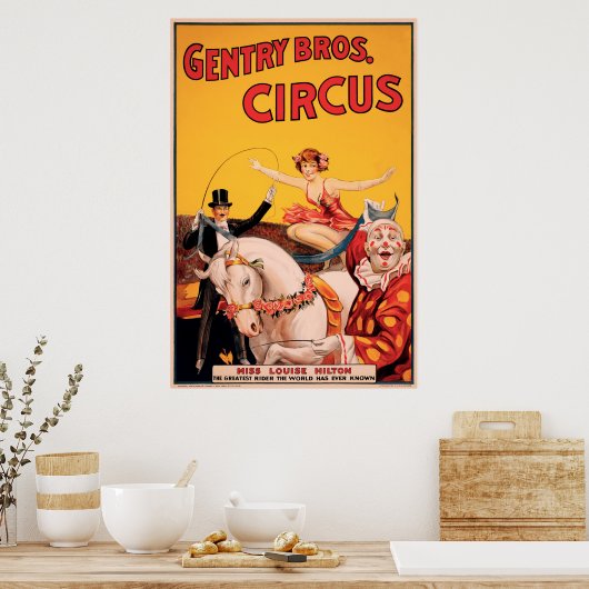 Gentry Bros. Circus Poster (Keuken)