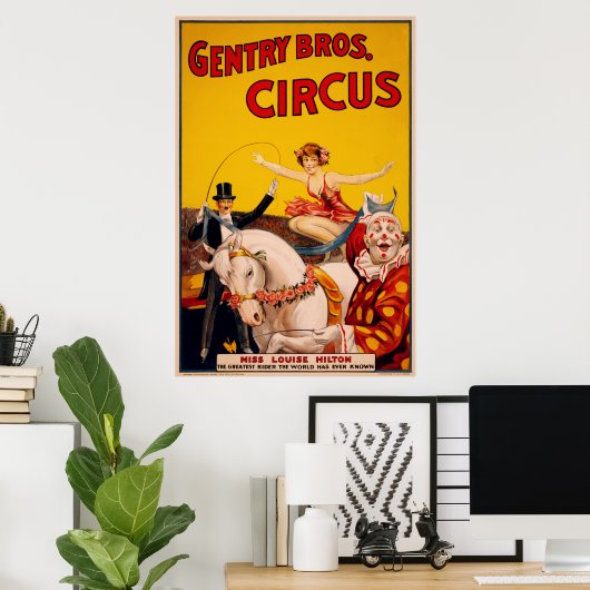Gentry Bros. Circus Poster (Thuiskantoor)