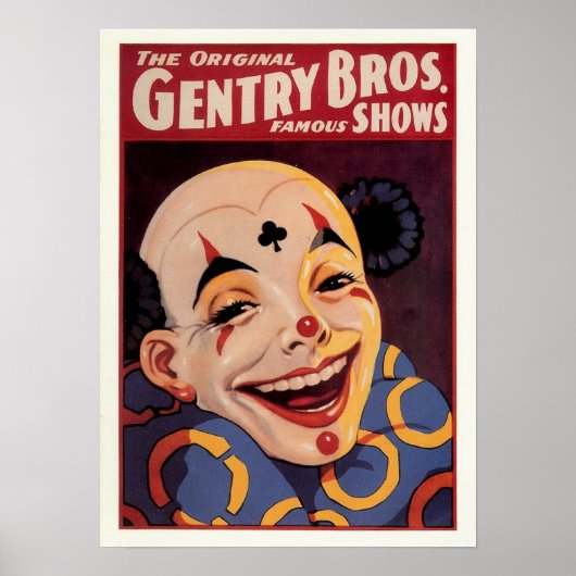 Gentry Bros.  Circus Poster (Voorkant)