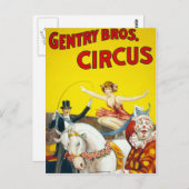  Gentry Brothers Circus Poster Briefkaart (Voorkant / Achterkant)