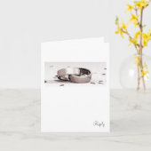 Gents Entwined Rings BLK - Beantwoorden Kaart (Gele Bloem)