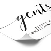 Gents Weddenschap Bathroom Sign EDITABLE KLOR MSC Foto Afdruk (Hoek)