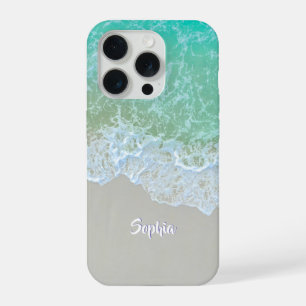Gentse Ocean Waves, Beach Sand, Script Name iPhone 15 Pro Hoesje