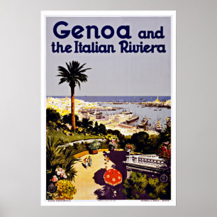 Genua en de Italiaanse Riviera Italië Poster