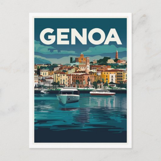 Genua Italië Briefkaart (Voorkant)