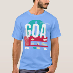 Genua Italië GOA Airport Code Bagage Label T-shirt