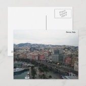 Genua, Italië-kaart Briefkaart (Voorkant / Achterkant)