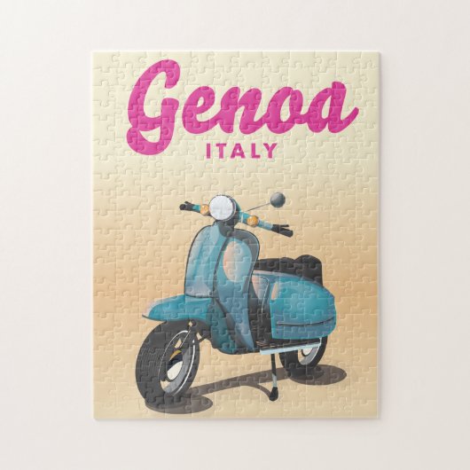 Genua Italië scooter Legpuzzel (Verticaal)