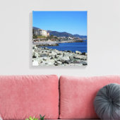 Genua kustlijn canvas afdruk (Insitu (Woonkamer))