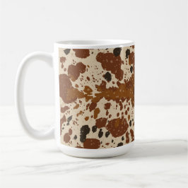 Genuine 100% Latte Cowhide Pattern Mug | Neutral  Koffiemok