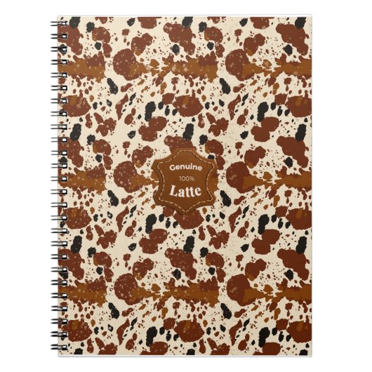 Genuine 100% Latte Cowhide Pattern | Neutral  Notitieboek (Voorkant)