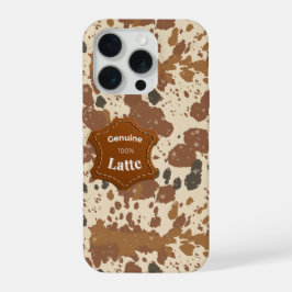 Genuine 100% Latte Mug | Cowhide Coffee Aesthetic iPhone 15 Pro Hoesje