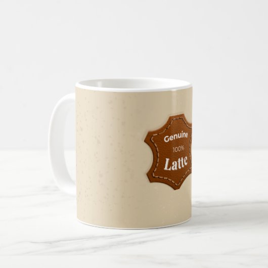 Genuine 100% Latte Neutral Pattern Mug Koffiemok (Voorkant links)