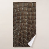 Genuine brown alligator leather, close up to show  (Serviette de bain)