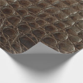 Genuine brown alligator leather, close up to show cadeaupapier (Hoek)