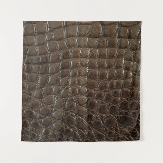Genuine brown alligator leather, close up to show  wandkleed (Voorkant)