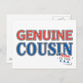 Genuine Cousin Briefkaart (Voorkant / Achterkant)