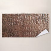 Genuine leather texture backgroundr close-up, embo (Serviette de bain)
