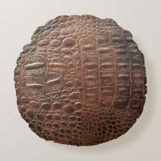 Genuine leather texture backgroundr close-up, embo rond kussen