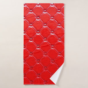 Genuine red leather upholstery.