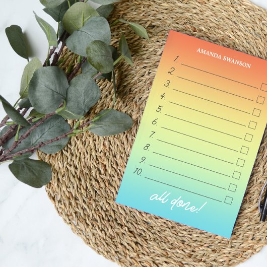 Genummerd om de Tropische Ombre naam van de Douane Post-it® Notes