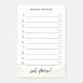 Genummerd selectievakje Aangepaste naam aanbieden Post-it® Notes (Voorkant)