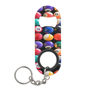 Genummerde en gekleurde Eightballs Flesopener Sleu Mini Flessenopener