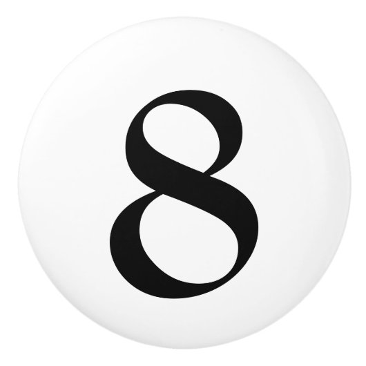 Genummerde papierpullen keramische knop (Voorkant)