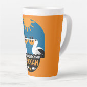 Genus Pelecanus Bird Art Latte Mok (Rechterhoek)